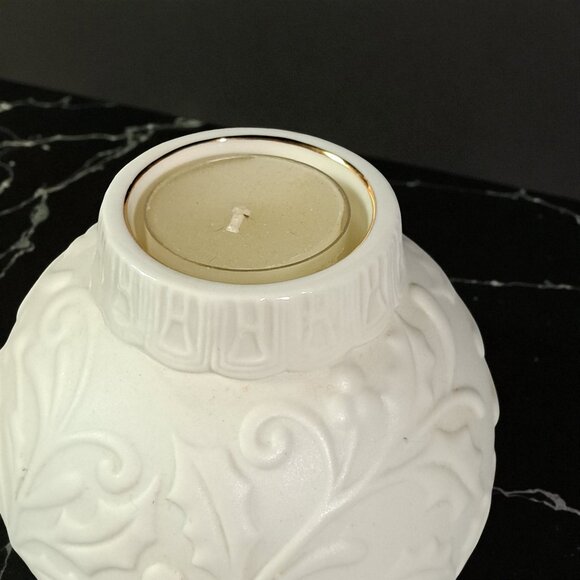 Lenox Ornamental Glow Holly Scrollwork Votive - NIB - Picture 3 of 10